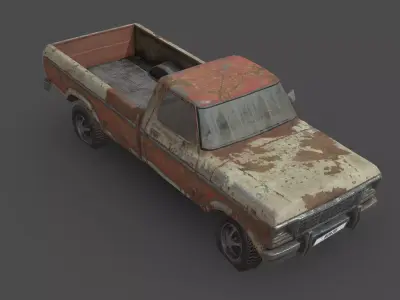 Abandoned Car - Ford F150 Classic Low-poly 3D model