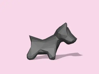 A Lowpoly Dog for decoration 3D print model