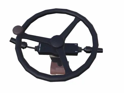 Steering Low-poly 3D model