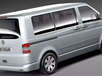 Volkswagen T5 Multivan Passenger 2003-2009 3D model