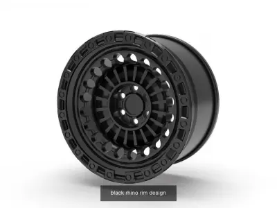 five wheels for print and games low poly without textures 3D Model Pack