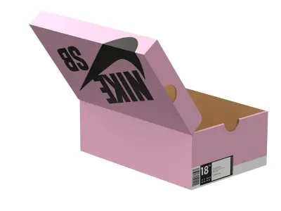 Nike Shoe Box PBR 16 Low-poly 3D model