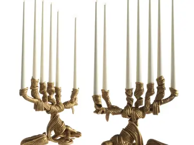 Sebastian Brajkovic Candelabrum Dancing queen Low-poly 3D model