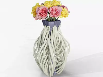 String Flower Vase 3D print model