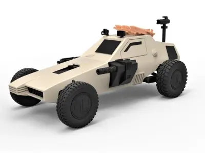 Dune buggy from movie Megaforce 1982 Scale 1 to 24 3D print model