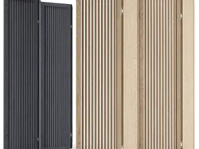 Decorative wooden screen  3D model