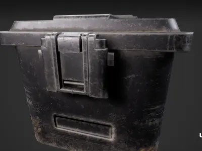 Sci-Fi military Crate Free low-poly 3D model
