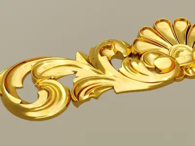 Molding 3dmodel for interior Low-poly 3D model