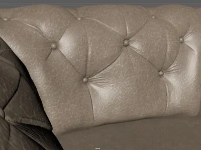 3D Sofa chair Low-poly 3D model
