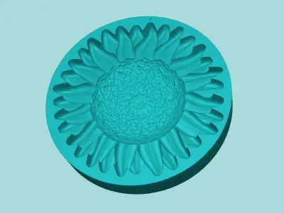 Sunflower 14 - Silicone Mold Maker - Template 3D print model