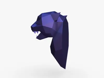 Cheetah head 3D print model
