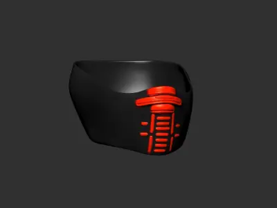 helmet high poly sculpt 3d printable ver 7 3D model 3D model