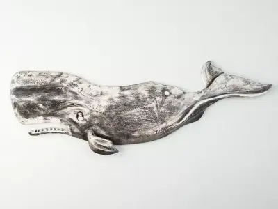 Hand-Carved Sperm Whale 6 3D model