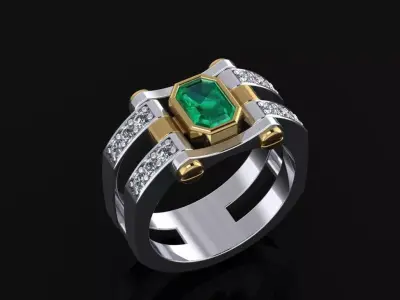 Man Ring 07 3D print model