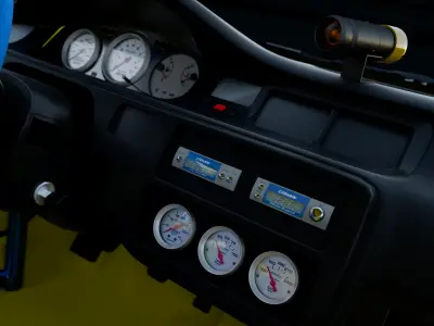 AutoMeter Ultra-Lite Gauge Pack Low-poly 3D model