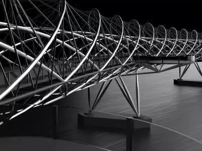 parametric helix bridge singapore 3D print model