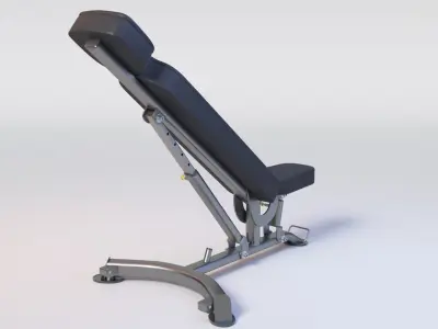 FLAT-INCLINE BENCH - Professional 3D Gym Model Low-poly 3D model
