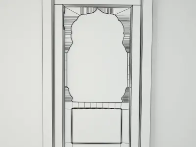 Jharokha Turquoise Blue Mirror 3D model