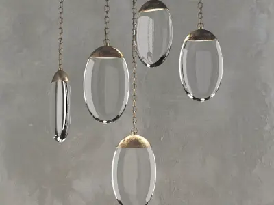 OCHRE Celestial Pebble Pendant 3D model