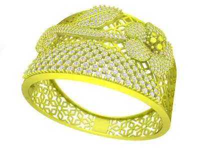 A6282 New Design Luxury Flower Branches Women Bangle 3D print model