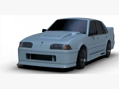 Holden Commodore VL 1990 Low-poly 3D model