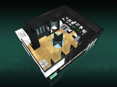 Showroom - Area - 12X10-3DMAX2009-027 3D model