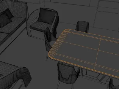 Royal Luxe Living Collection 3D model