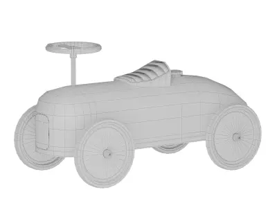 Retro toy car 3D model