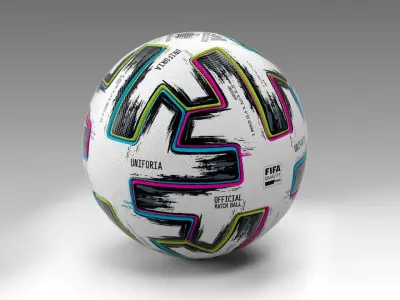 Uniforia Official Euro 2020 Match Ball Low-poly 3D model
