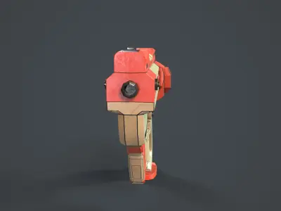 Whip Cream Gun Low-poly 3D model