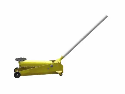 Industrial Car Jack  Low-poly 3D model