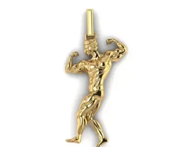 body builder pendant  3D print model