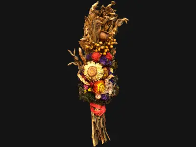 Wild Flowers with Herbs Didukh Ukrainian Souvenir Low-poly 3D model