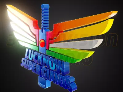 Lucknow Super Giants IPL logo - Cinematic - 3D print 3D model