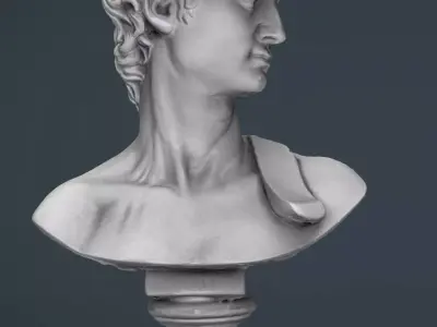 David Bust  Low-poly 3D model