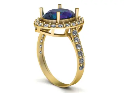 Luxury Diamond Ring 3d Printable Model 3D print model order