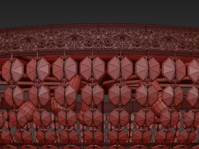 Chandelier  Santa E 1 8 80 600 G 3D model