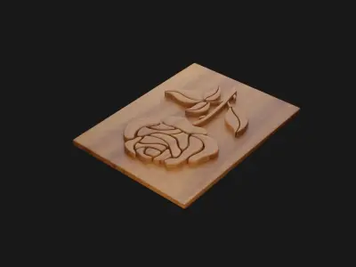 Rose Flower 3D Model 3D print model