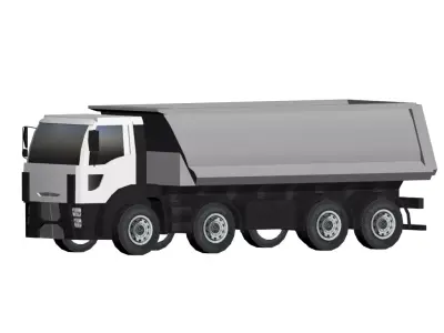 Dump Truck Low-poly 3D model
