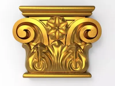 carved bracket 3D model