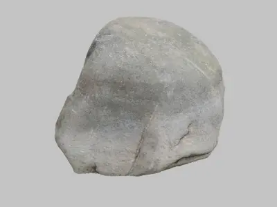Gray Boulder - Varying LOD Free low-poly 3D model
