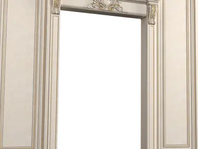 Classic Doorway Door Portal Wall Panels 3D model