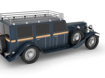 Overland Vehicle Low-poly 3D model