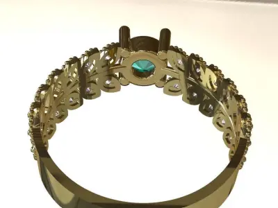 emmerald ring 3D print model