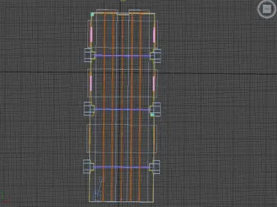 studio render 2 empty room in warehouse Low-poly 3D model