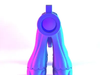 Golden Dog Paw 9mm toy 3D print model