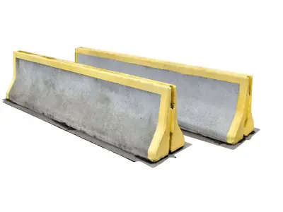 street barrier scan - low poly Free low-poly 3D model