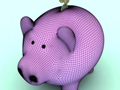 money box PIG 3D model