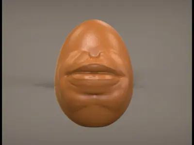 Lips Egg 3D print model