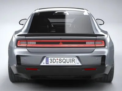 Dodge Charger Daytona 2024 LowPoly 3D model